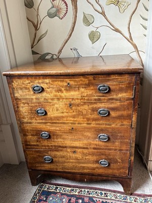 Lot 1568 - 19th century mahogany commode converted to a cupboard with hinged front.