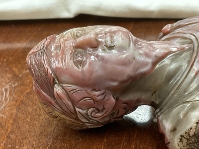 Lot 1625 - Carved onyx or chalcedony figure of Emperor Trajan