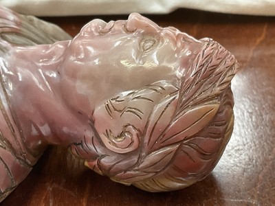 Lot 1625 - Carved onyx or chalcedony figure of Emperor Trajan
