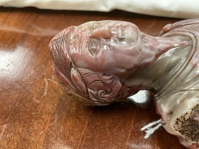 Lot 1625 - Carved onyx or chalcedony figure of Emperor Trajan
