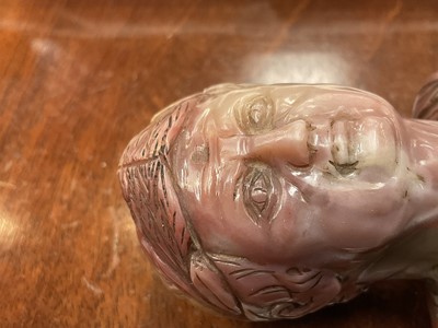 Lot 1625 - Carved onyx or chalcedony figure of Emperor Trajan