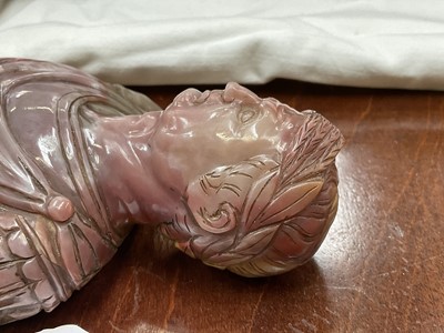 Lot 1625 - Carved onyx or chalcedony figure of Emperor Trajan