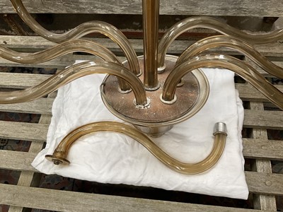 Lot 1554 - Murano glass six branch chandelier