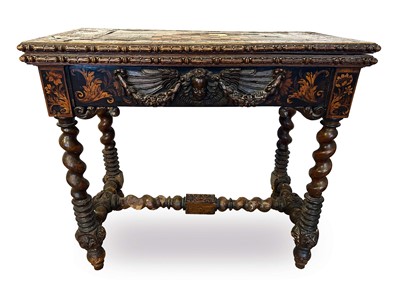 Lot 1580 - Rare 17th / early 18th century marquetry games table