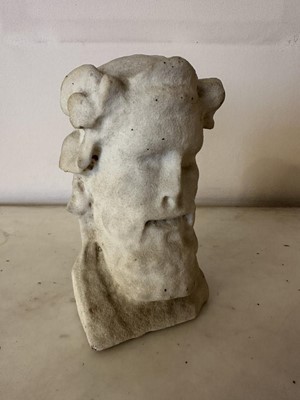 Lot 1585 - Classical carved marble head of Dionysus