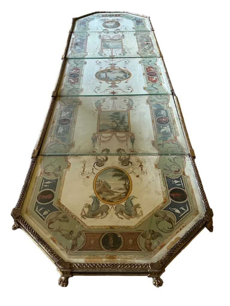 Lot 1589 - Fine late 18th century neoclassical Italian grand tour painted plaster table plateau