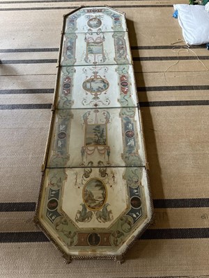 Lot 1589 - Fine late 18th century neoclassical Italian grand tour painted plaster table plateau