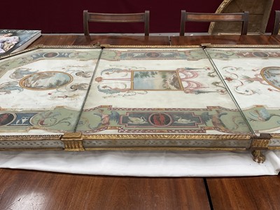 Lot 1589 - Fine late 18th century neoclassical Italian grand tour painted plaster table plateau