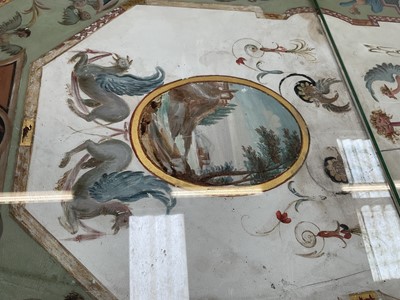 Lot 1589 - Fine late 18th century neoclassical Italian grand tour painted plaster table plateau
