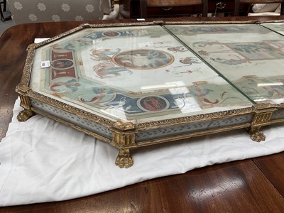 Lot 1589 - Fine late 18th century neoclassical Italian grand tour painted plaster table plateau