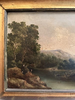 Lot 22 - 19th century continental oil landscape