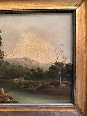 Lot 22 - 19th century continental oil landscape