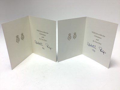 Lot 74 - H.M. Queen Elizabeth II and H.R.H. The Duke of Edinburgh two signed 1991, 1993 Christmas cards