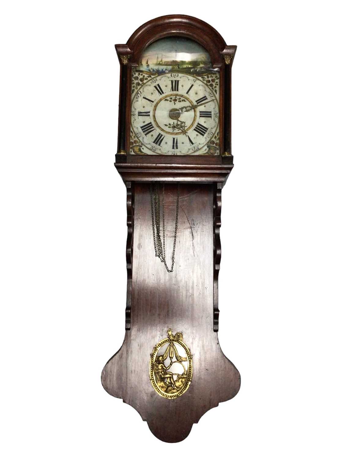 Lot 5318 - 19th century Dutch oak wall clock
