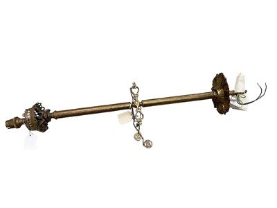 Lot 751 - Victorian brass ceiling light mount