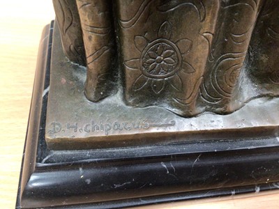 Lot 783 - Art Deco style bronze figure of a dancer on marble base