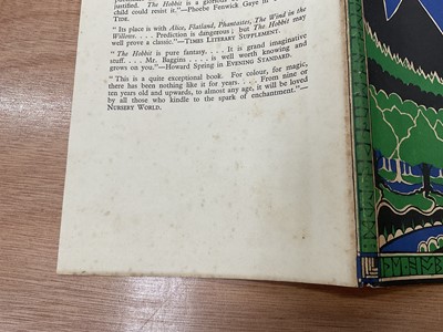 Lot 1700 - The Hobbit, J. R. Tolkien, First Edition 1937, Second Impression, with dust cover