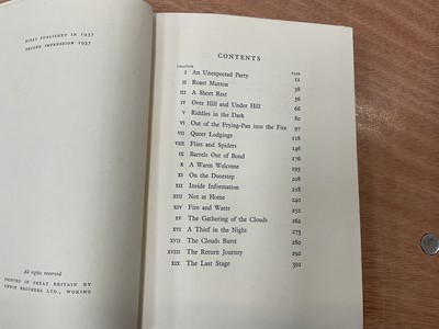 Lot 1700 - The Hobbit, J. R. Tolkien, First Edition 1937, Second Impression, with dust cover