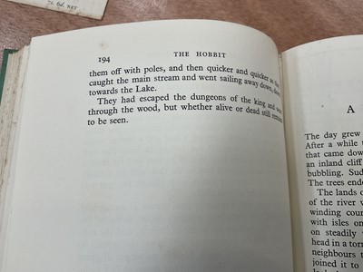 Lot 1700 - The Hobbit, J. R. Tolkien, First Edition 1937, Second Impression, with dust cover