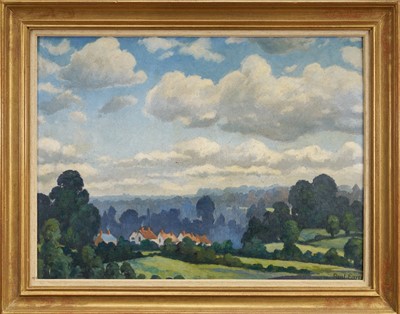 Lot 933 - Paul Earee (1888-1968) oil on board - Extensive Landscape, signed, 59cm x 79cm, framed
