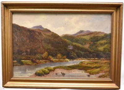 Lot 78 - Thomas Morris Ash (1851-1935) oil on canvas - Arthog, Barmouth N.W., signed, further signed and titled verso, 31cm x 46cm, in glazed gilt frame