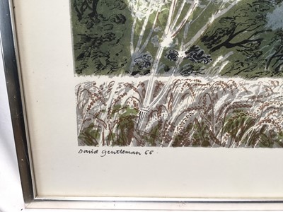 Lot 23 - David Gentleman (b.1930) lithograph - Saxted Windmill, printed signature and date '66, in glazed frame