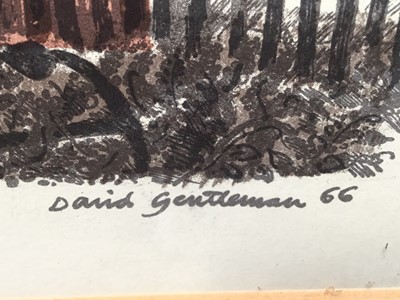 Lot 21 - David Gentleman (b.1930) lithograph - Woodbridge Tide Mill, with printed signature and date 1966, in glazed frame