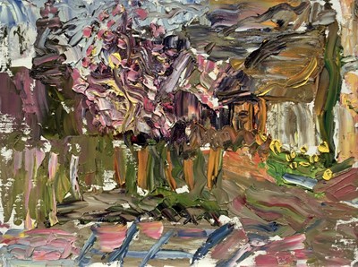Lot 221 - Annelise Firth (b. 1961) oil on board - Spring Day, signed verso, 30cm x 40cm, unframed