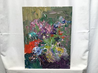 Lot 83 - Annelise Firth (b.1961) oil on board - Still Life, signed verso, 40cm x 30cm, unframed