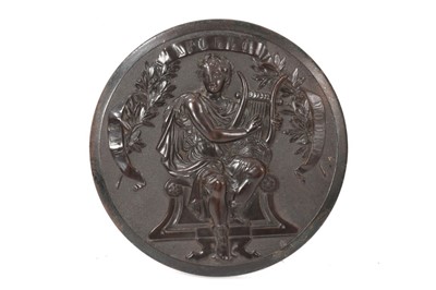Lot 233 - Late 19th century French plaque of Apollo, Bois Durci, made in Paris