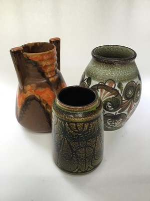Lot 1113 - Group of Poole Pottery vases, dishes etc