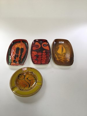 Lot 1113 - Group of Poole Pottery vases, dishes etc