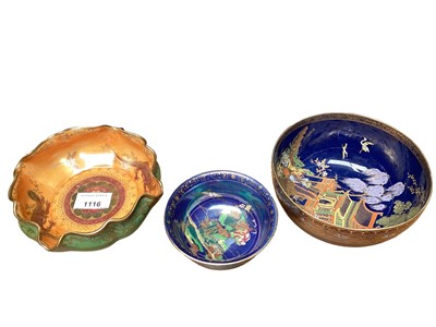 Lot 1116 - Carlton ware lustre bowl and two other lustre bowls (3)