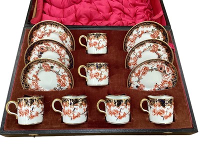 Lot 41 - Royal Crown Derby Imari six piece coffee set in fitted case