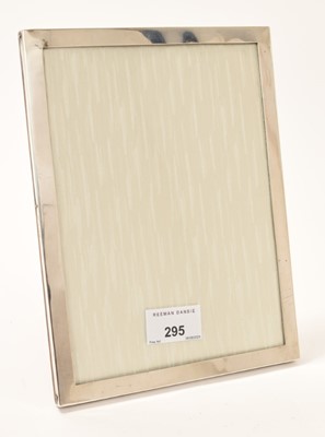 Lot 295 - George V silver photograph frame of rectangular form, with oak easel back, (Birmingham 1917)