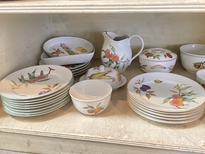 Lot 772 - Extensive service of Royal Worcester Evesham pattern tea and dinner ware, complete with matching glasses