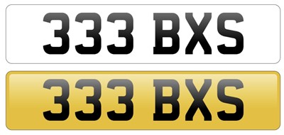Lot 50 - Cherished registration- 333 BXS