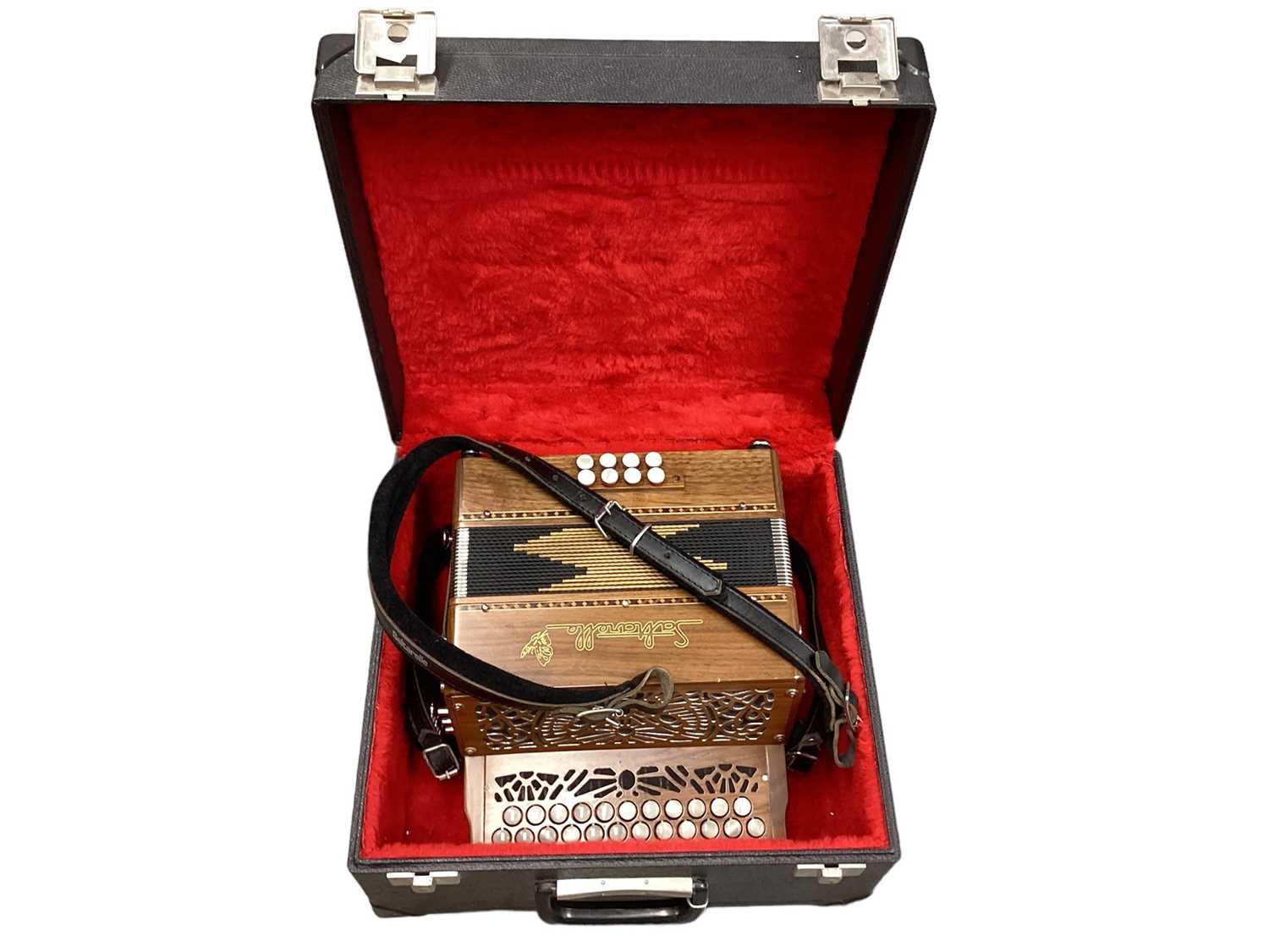 Lot 2214 - Saltarelle accordion, cased