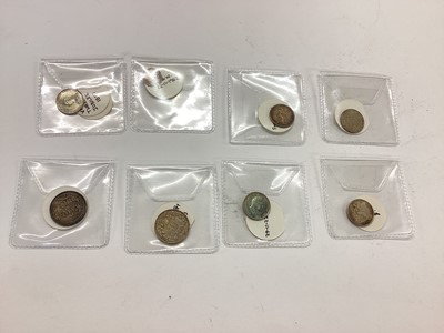 Lot 478 - G.B. - Mixed silver coins to include Six Pences George III 1817 AEF, Victoria JH 1888 GEF, Groats William IV 1836 x 2 AU, Victoria YH 1845 EF, JH 1887 x 2 EF-GEF & Three Half Pence Victoria...