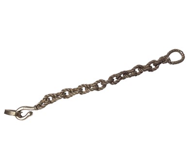 Lot 119 - Hermès silver (800) rope twist oval link bracelet with hook and eye detail