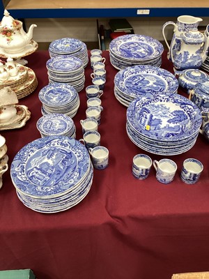 Lot 1103 - Extensive collection of Copeland Spode blue and white Italian pattern tea, coffee and dinner ware (qty)