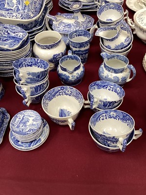Lot 1103 - Extensive collection of Copeland Spode blue and white Italian pattern tea, coffee and dinner ware (qty)