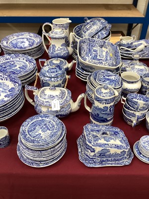 Lot 1103 - Extensive collection of Copeland Spode blue and white Italian pattern tea, coffee and dinner ware (qty)