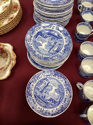 Lot 1103 - Extensive collection of Copeland Spode blue and white Italian pattern tea, coffee and dinner ware (qty)