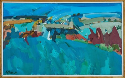Lot 337 - Lynn Bushell (b.1946) oil on canvas - Autumn in the Cotentin, signed, 56cm x 91cm, framed