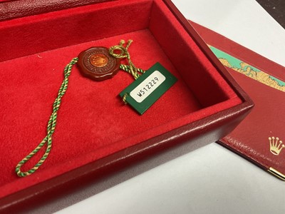 Lot 581 - Ladies Rolex Oyster Perpetual DateJust gold and stainless steel wristwatch, boxed with papers