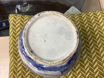 Lot 45 - Scarce Early Victorian blue and white military review jug