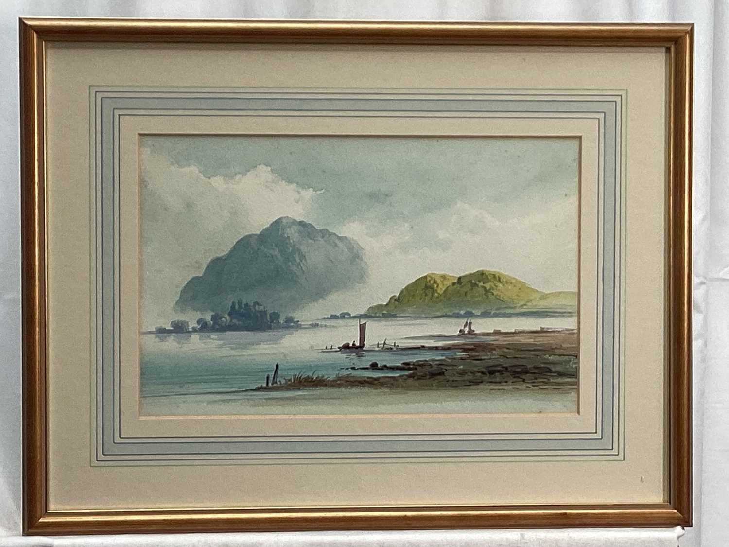 Lot 182 - Henry Earp, watercolour, loch view in glazed gilt frame