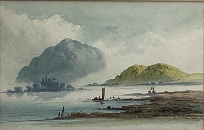 Lot 182 - Henry Earp, watercolour, loch view in glazed gilt frame