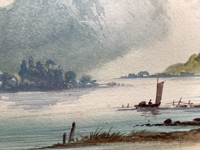Lot 182 - Henry Earp, watercolour, loch view in glazed gilt frame